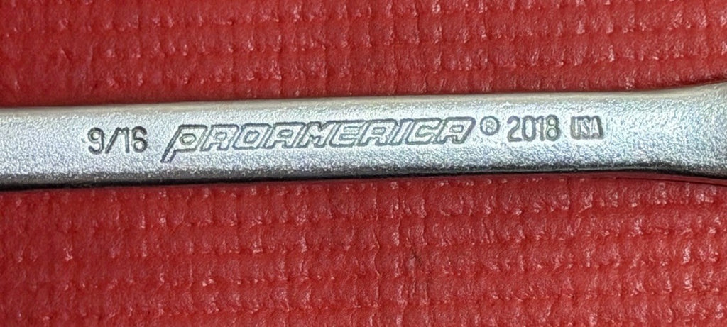 Vintage ProAmerica 9/16" Combination Wrench, No 2018, Made in USA