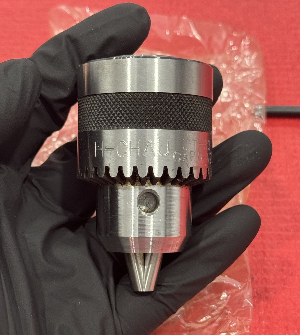 H-Chau NEW JT-33 1/2” Drill Chuck 13MM JT-33 Taper With Chuck Key