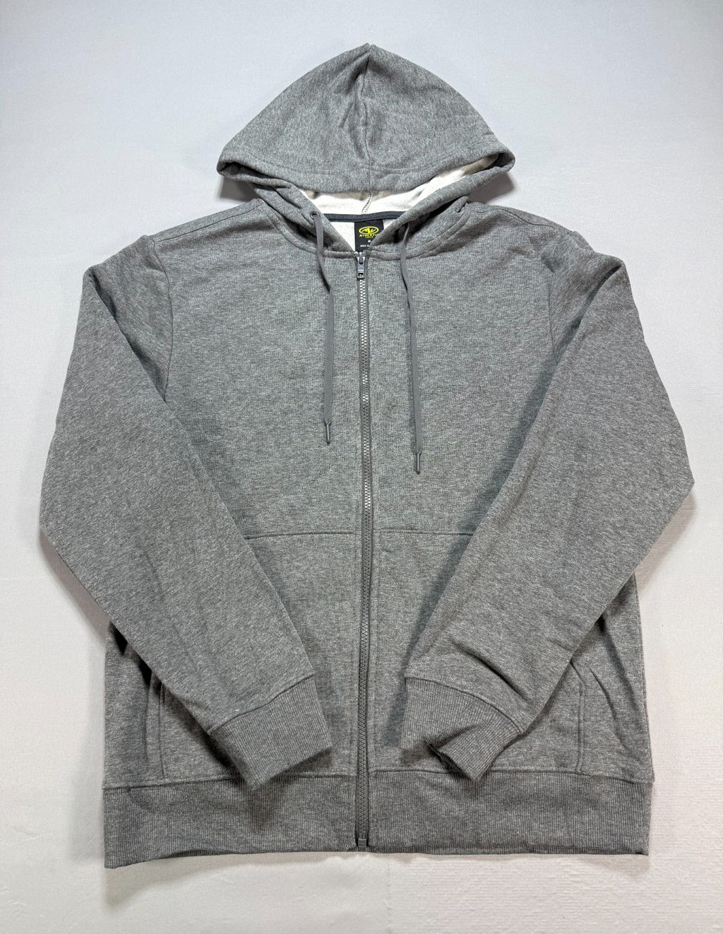 Athletic Works Fleece Full-Zip Hoodie Men's Medium Charcoal Gray Heather Outdoor
