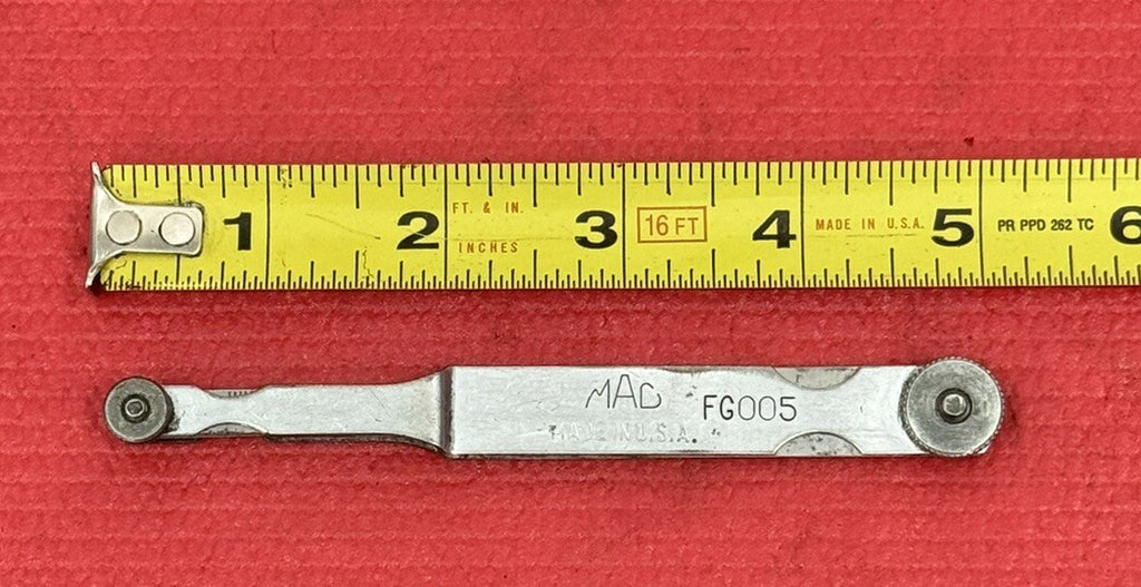 Vintage MAC Tools FG005 20-Blade Master Feeler Gauge Set Made in USA
