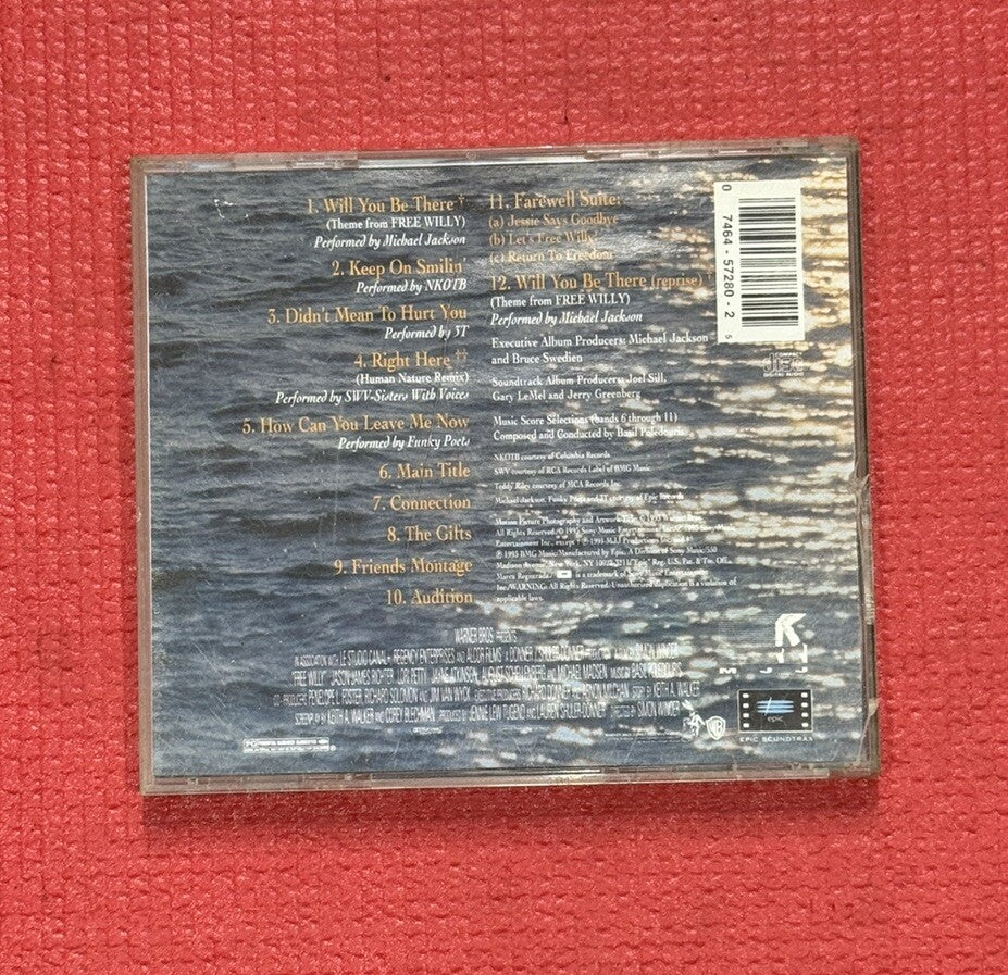 Free Willy Original Motion Picture Soundtrack Music CD Featuring Michael Jackson