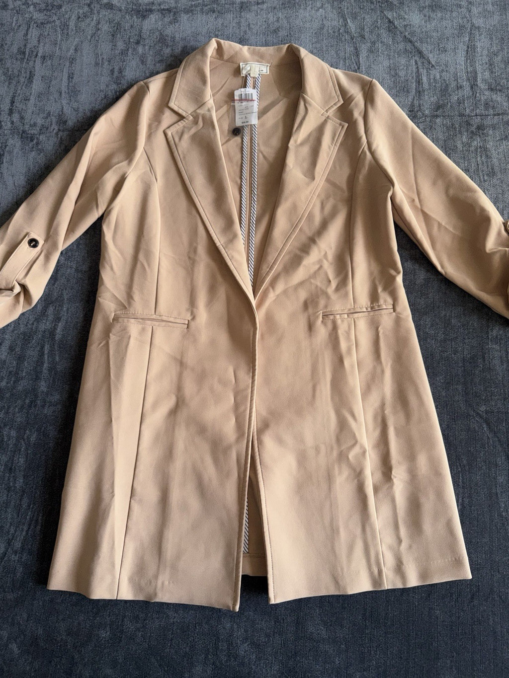 NEW WINDSOR PINK | KHAKI WITH POCKETS BLAZER JACKET WOMEN'S SIZE LARGE (L) NWT