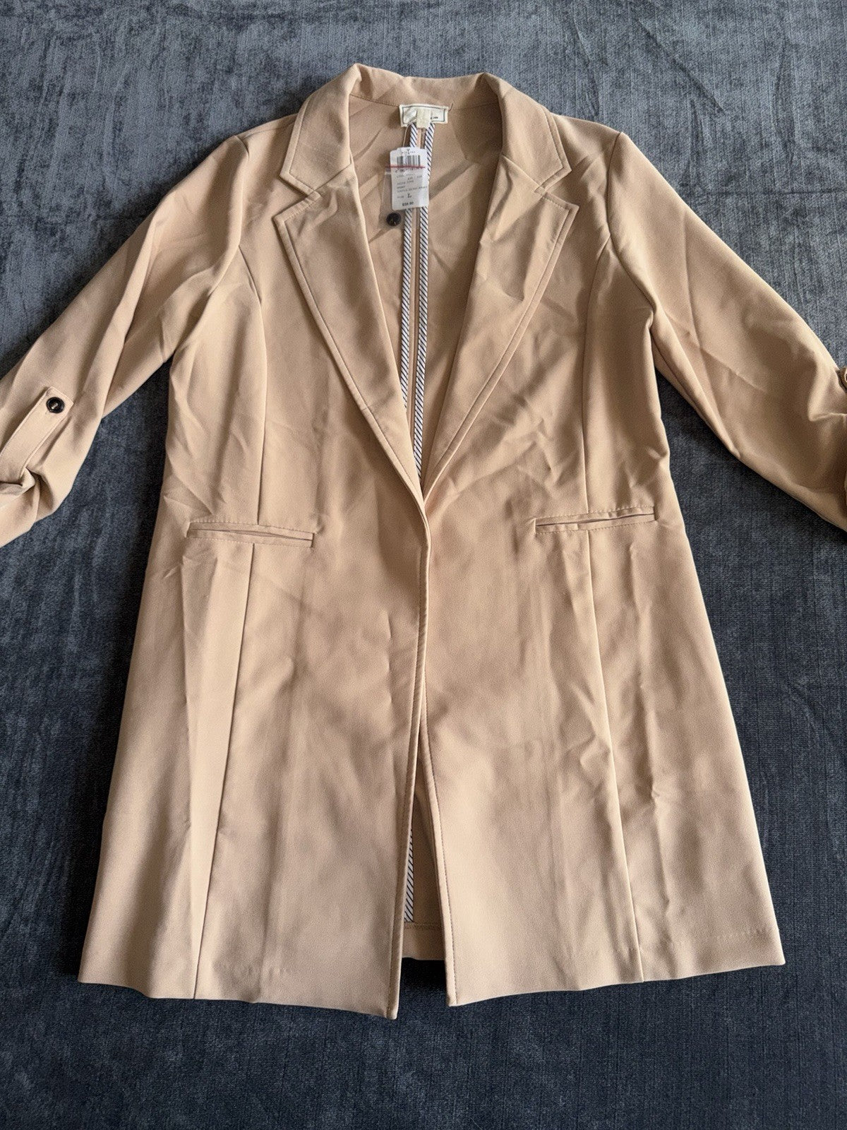 NEW WINDSOR PINK | KHAKI WITH POCKETS BLAZER JACKET WOMEN'S SIZE LARGE (L) NWT