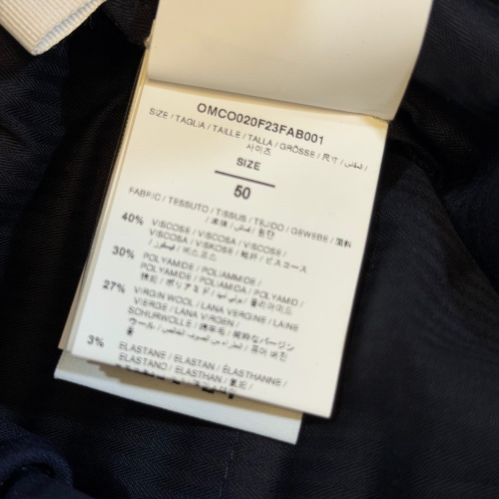 Off-White Men's Tech-Wool Slim Pants Sierra Leone Dark Blue Dress Pants 34x34