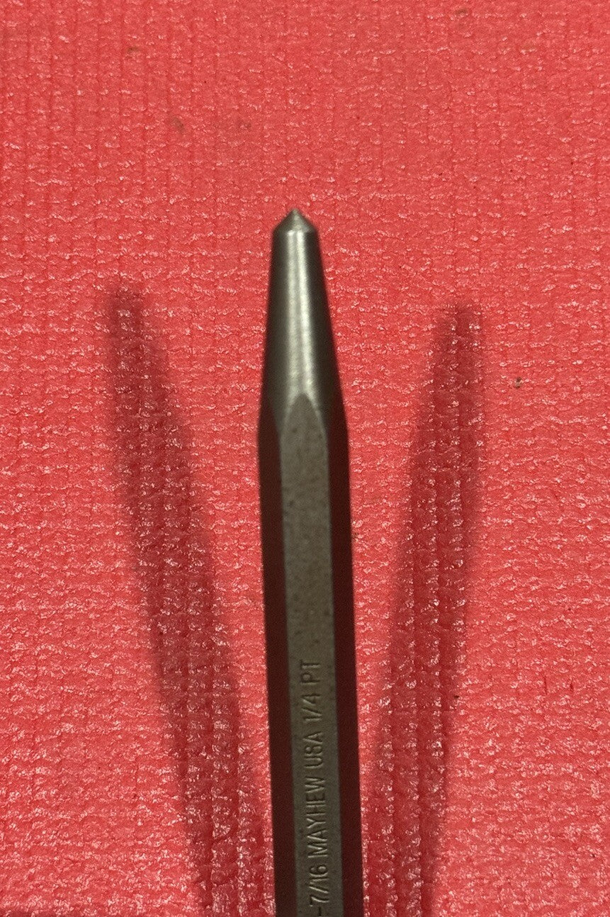 Mayhew Tools New 416 7-16” 1/4 PT  Center Punch Made In USA