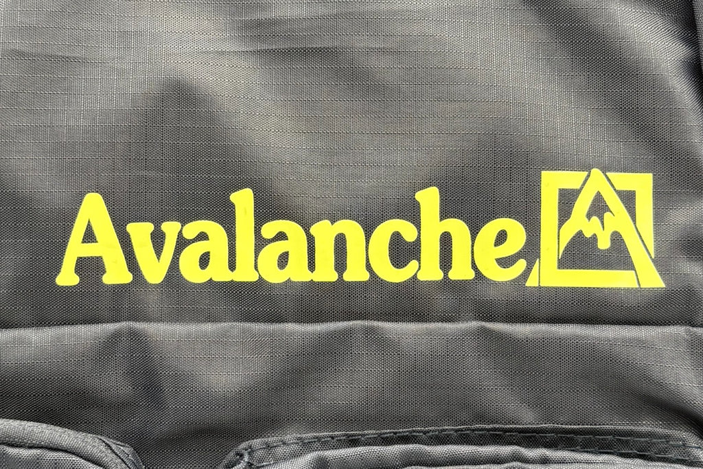 Avalanche Outdoor Supply Co Backpack Black Yellow Hiking Travel School Rucksack