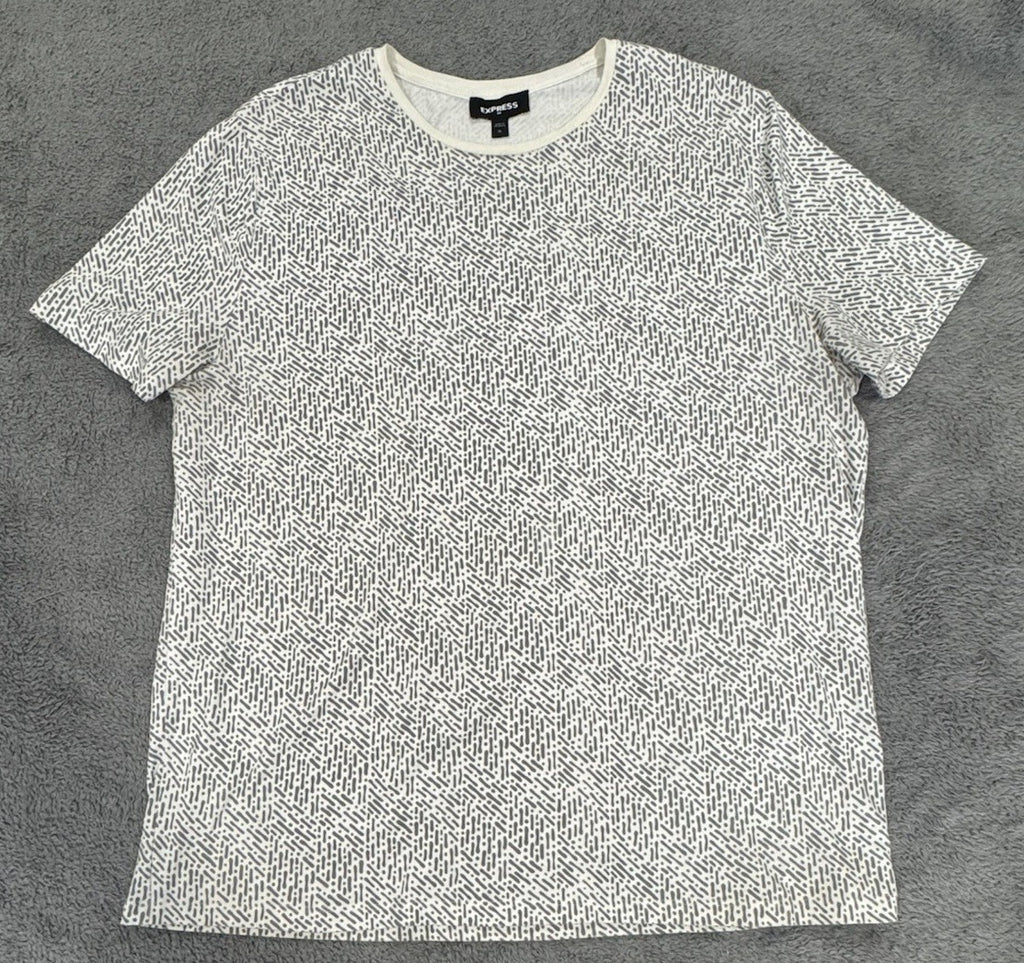 Express abstract lines moisture wicking performance stretch Men t-shirt size XL
