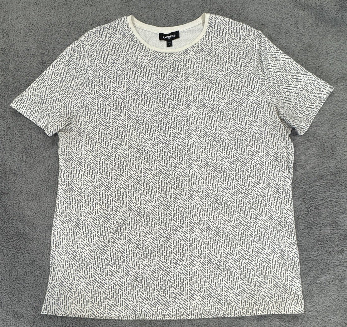 Express abstract lines moisture wicking performance stretch Men t-shirt size XL