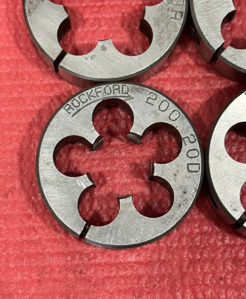 ROCKFORD 200 straight pipe split die 4 Pc Set 20A,20B,20D,20E