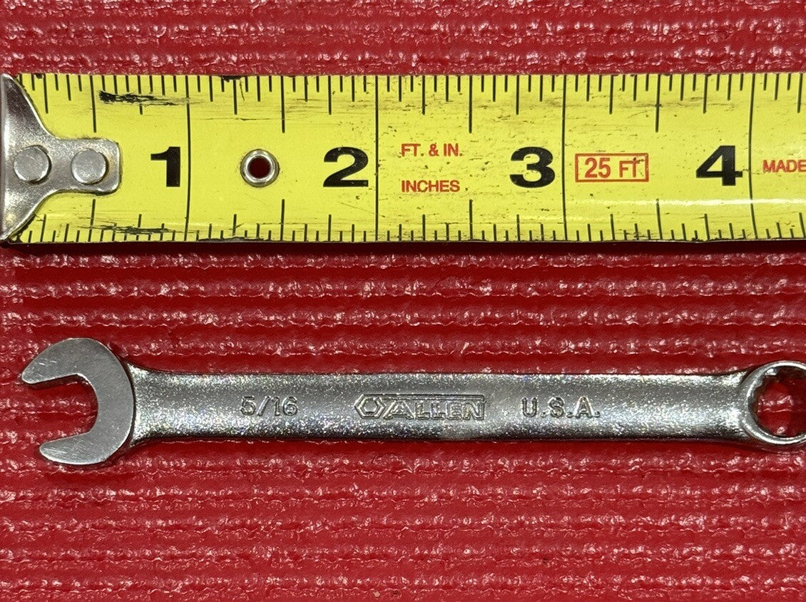 Vintage Allen Tools 20206, SAE 5/16" Combination Wrench 12PT Made in USA
