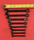 Vintage Pittsburgh 8 Pc Set Black Metric Combination Wrench Drop Forged 12 Point