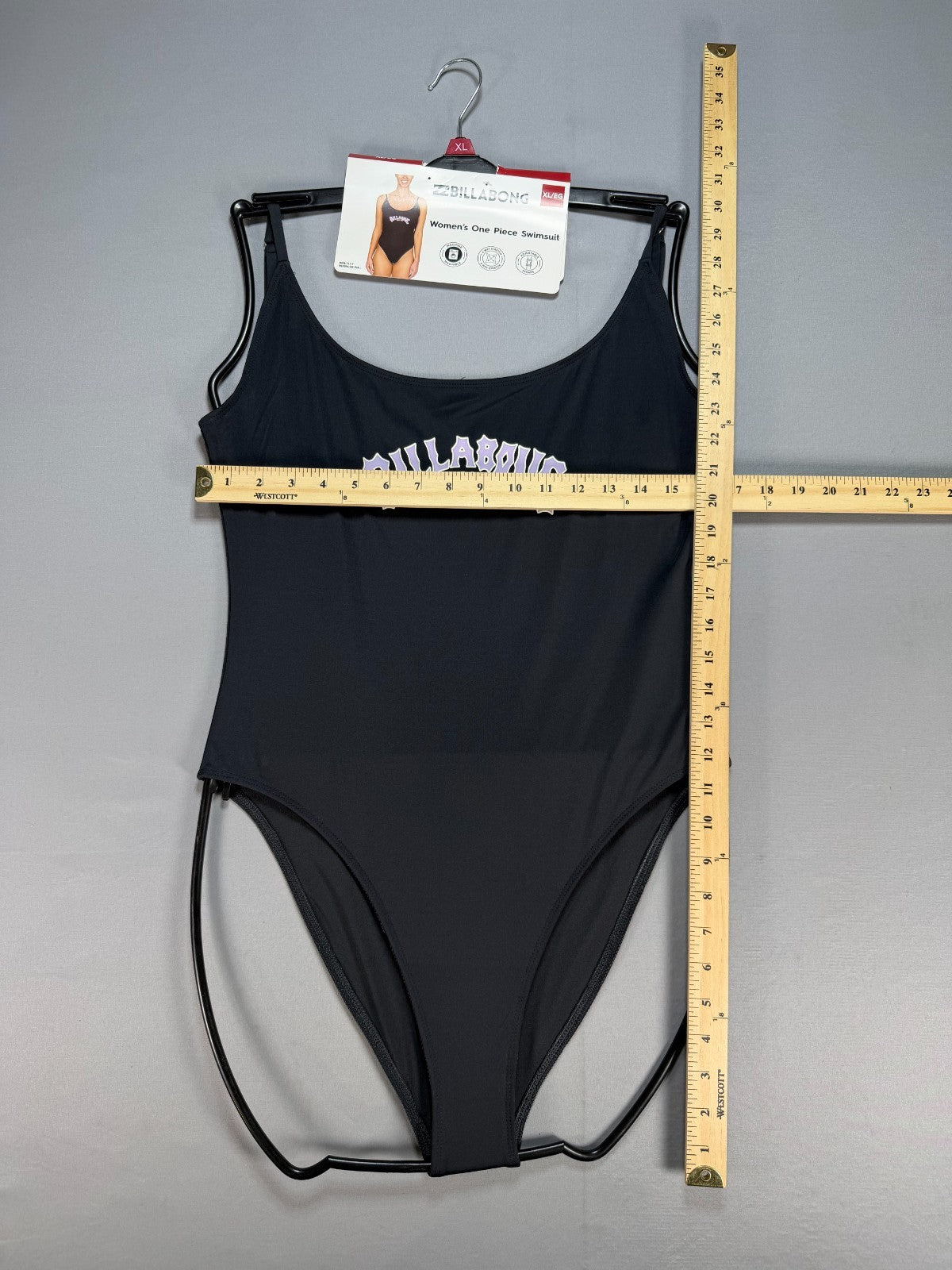 NWT Billabong One-Piece Swimsuit Women's XL Black Sleeveless Stretch Summer Gear