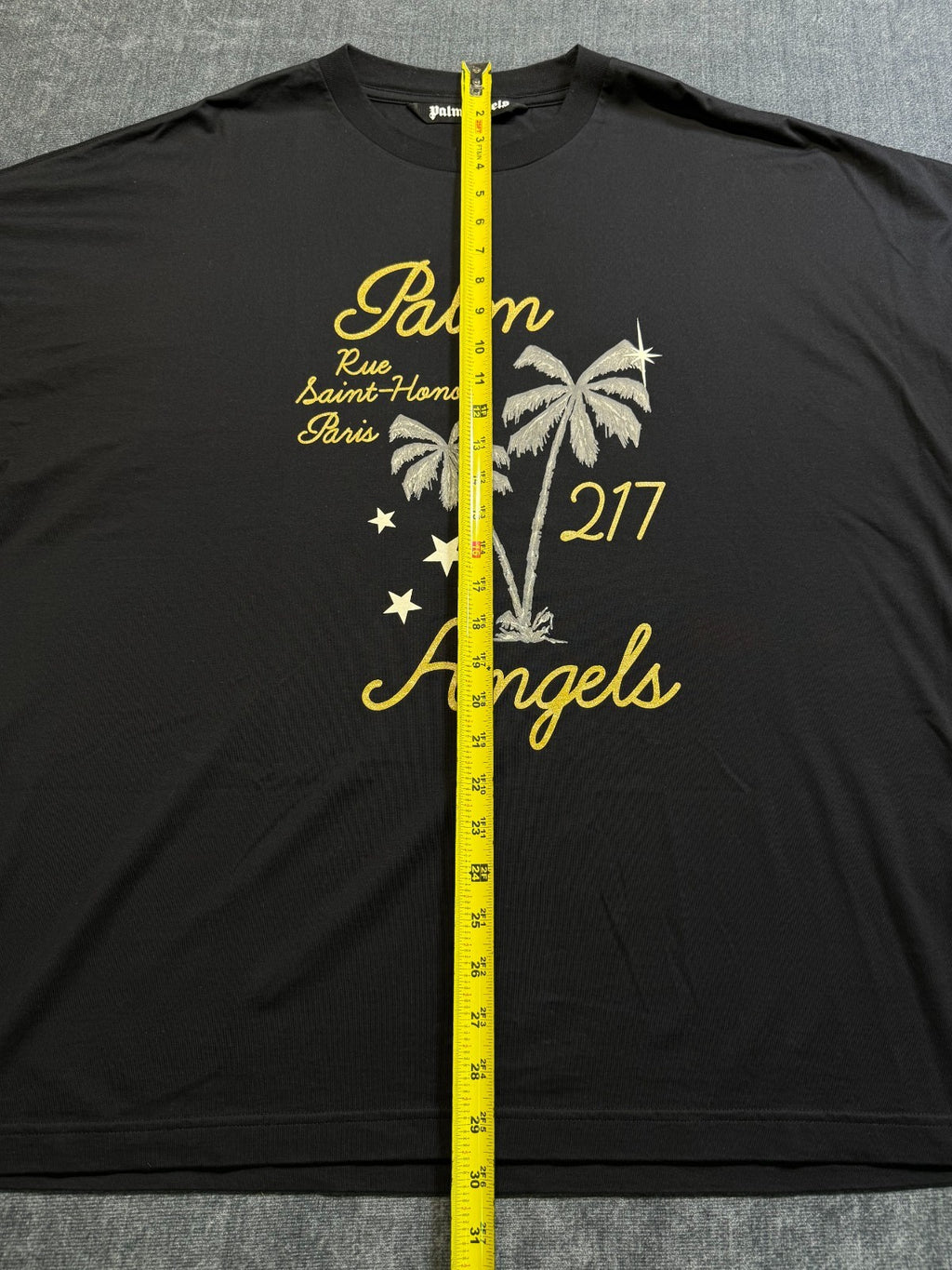 Palm Angels Palm Paris Over T-Shirt Men's Small Black Graphic Print Summer