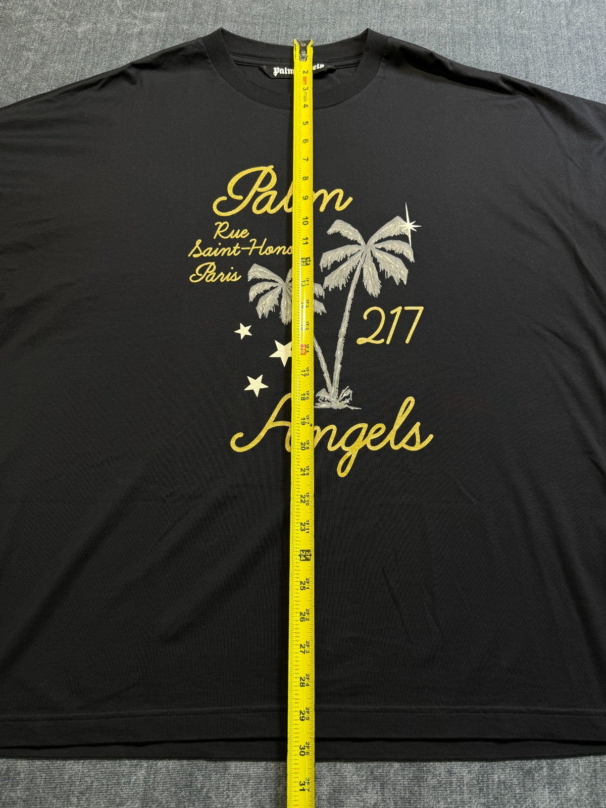 Palm Angels Palm Paris Over T-Shirt Men's Small Black Graphic Print Summer