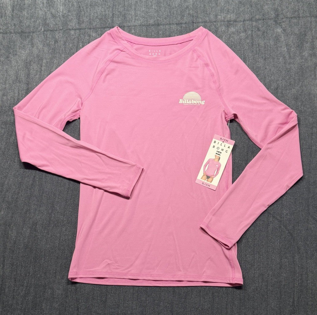 BillaBong Women's UV Tee long sleeve Sun Shirt Pink NEW | CHOOSE YOUR SIZE!