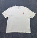 NWT Ami T-Shirt Men's X-Large White Short Sleeve Crew Neck Pullover Lightweight]