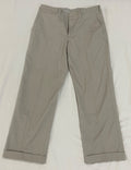 Axist Men's Straight Pleated Cuffed Leg Taupe Dress Pants Khaki Size 33x32