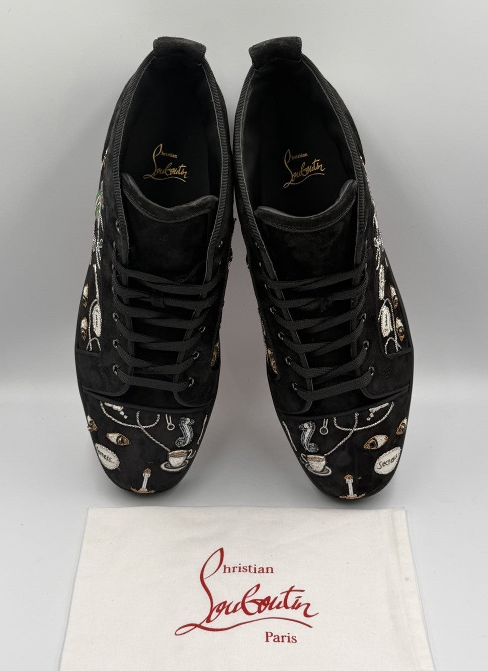 Authentic Christian Louboutin Limited Edition Embroidered Size EU 48; US 15
