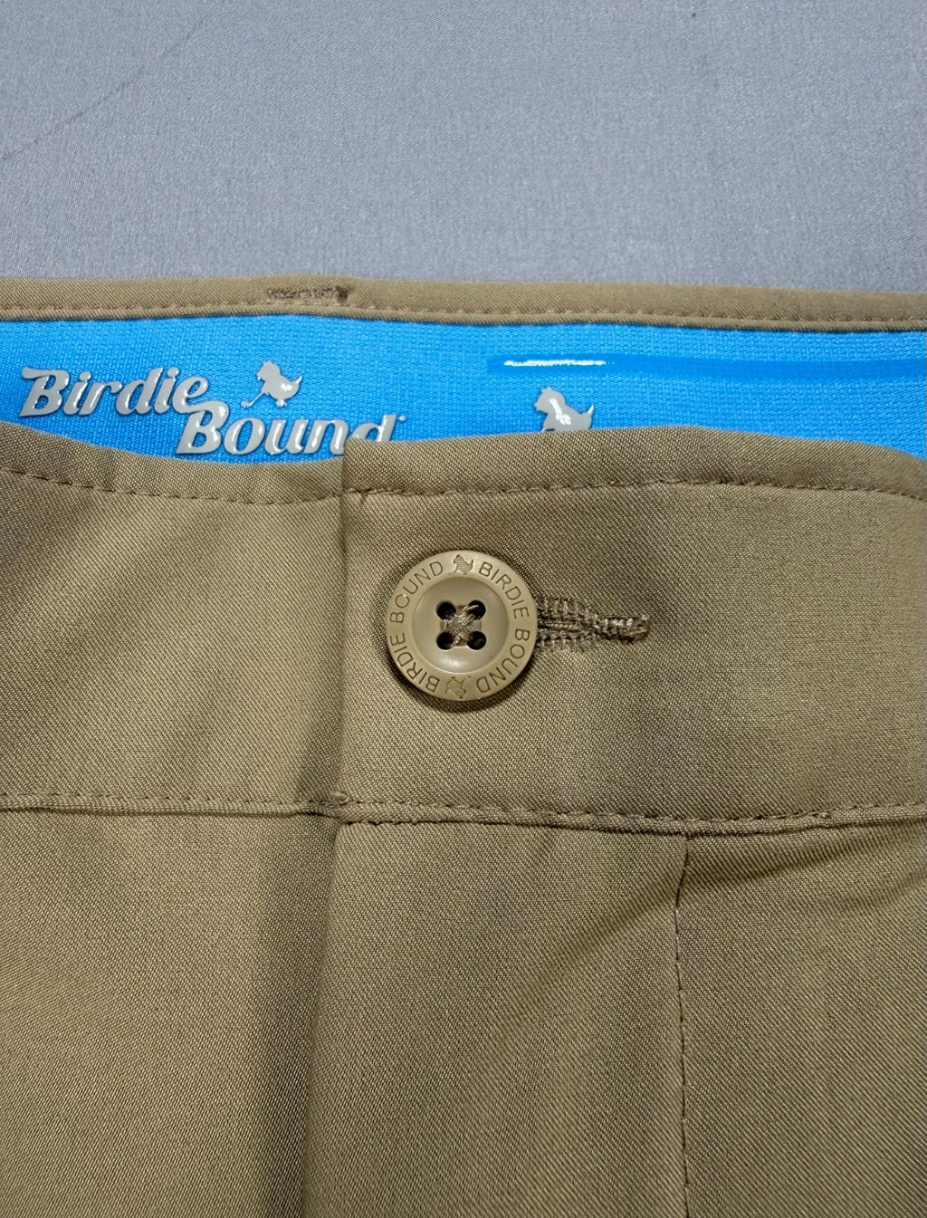 NWT Birdie Bound Golf Pants Men's 36X30 Beige Flat Front Lightweight Performance