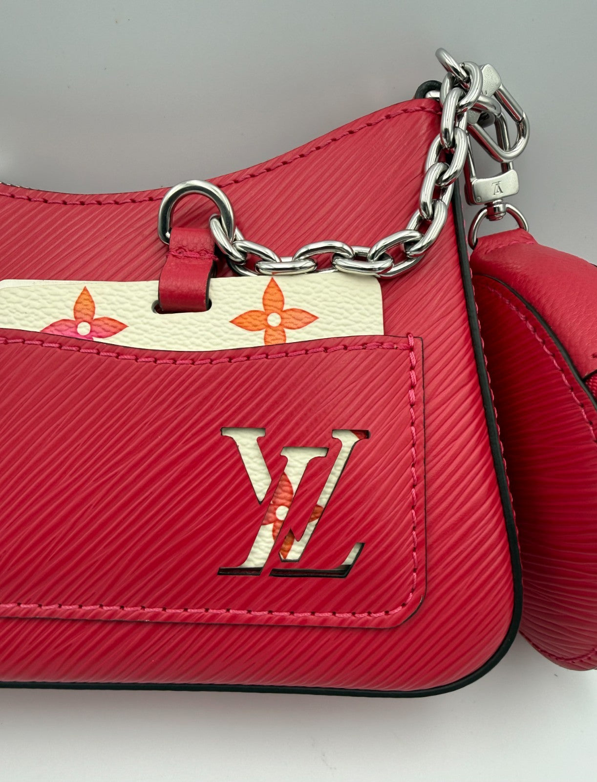 NEW Louis Vuitton Marellini Shoulder Bag Women's Miami Red Epi Leather Fashion