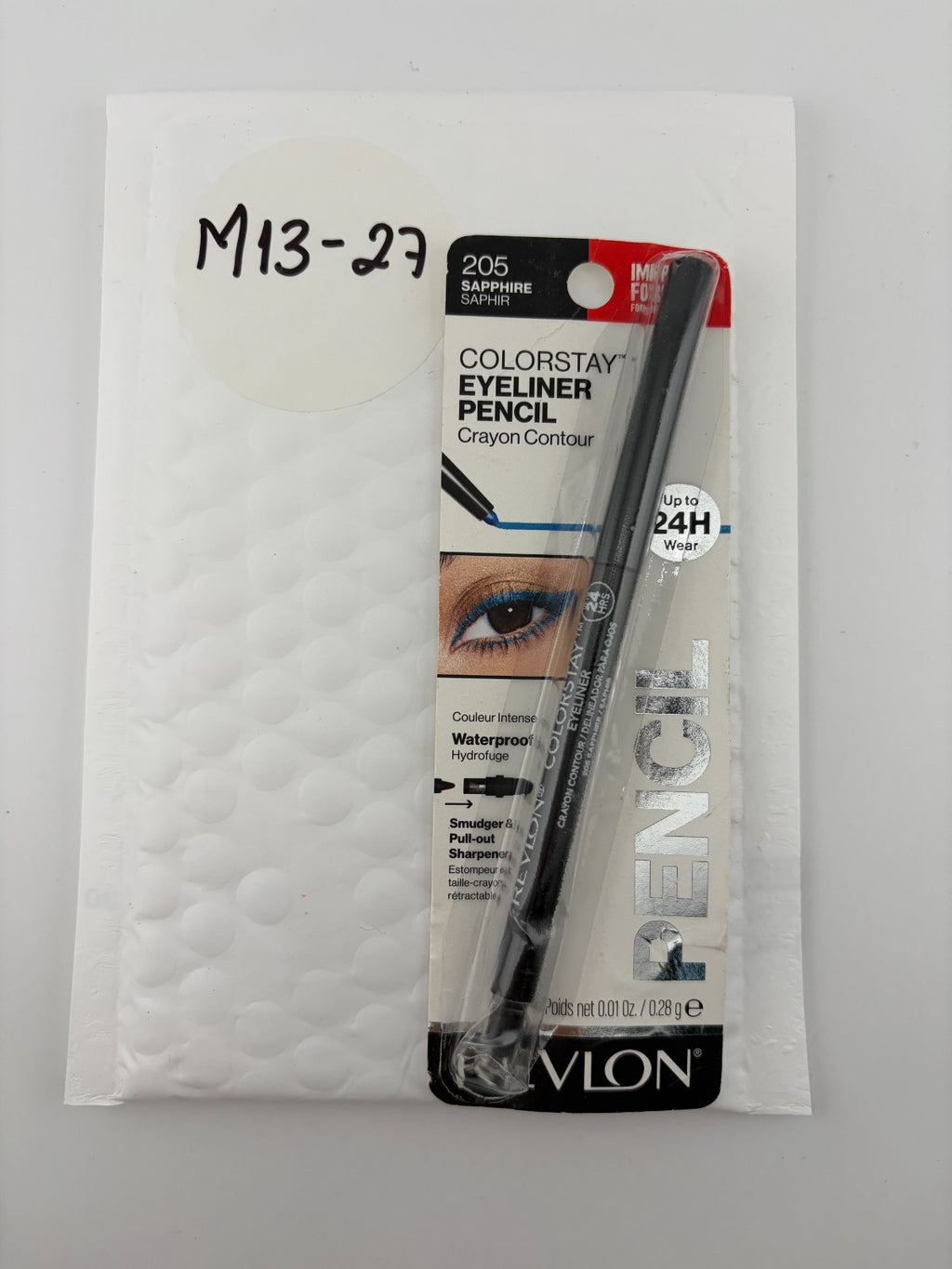 Revlon Colorstay 24HR Wear Built-in Sharpener Eyeliner Pencil 205 Sapphire Black
