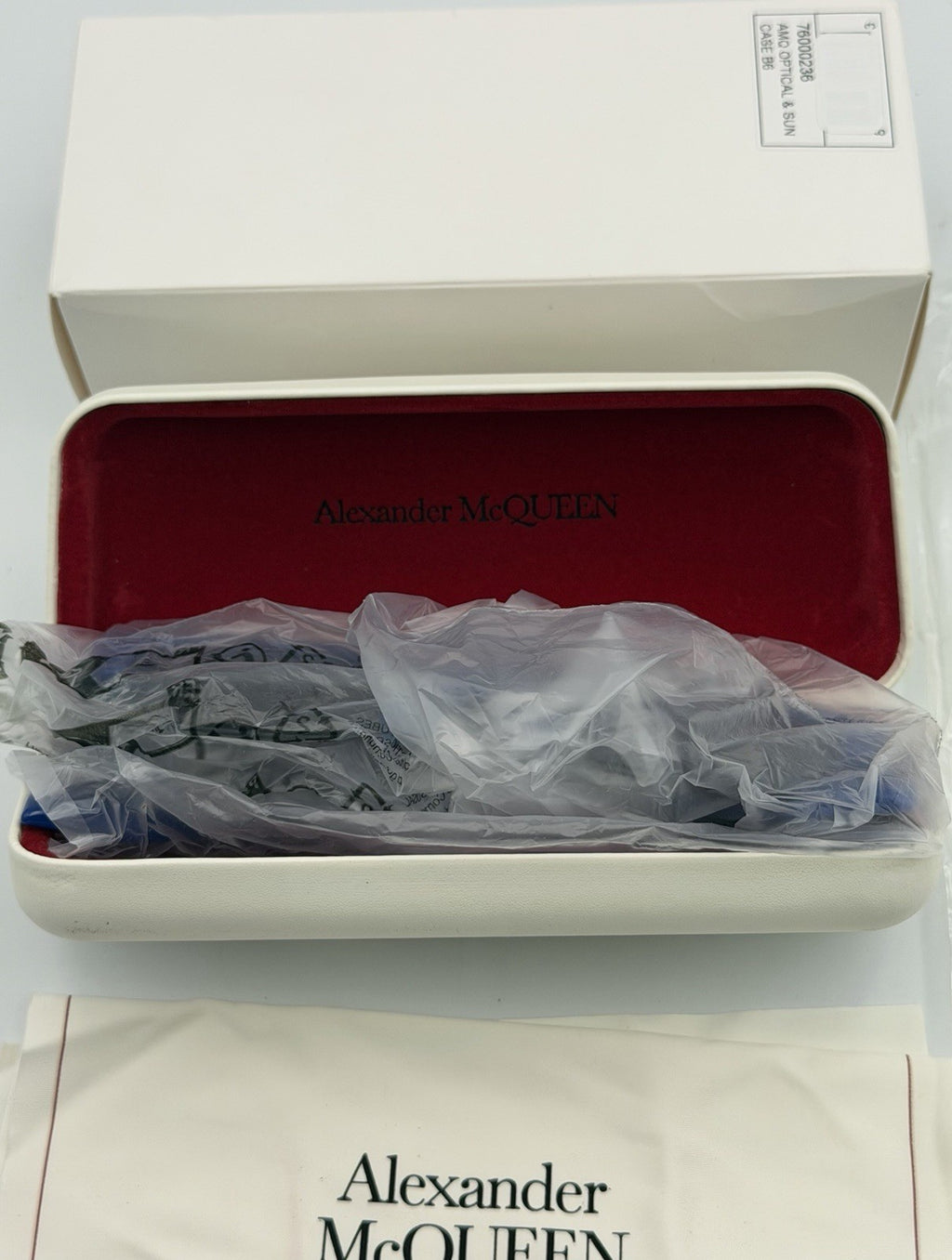 Alexander McQueen 76000236 Blue Rectangular Sunglasses Bold Logo Unisex Italy
