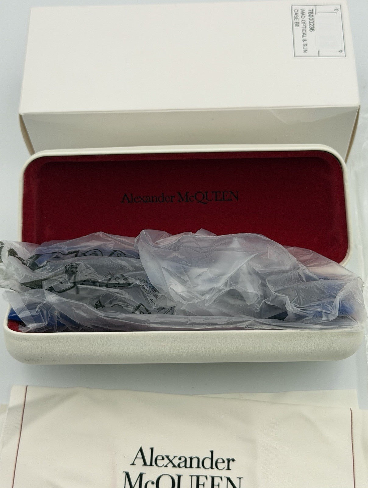 Alexander McQueen 76000236 Blue Rectangular Sunglasses Bold Logo Unisex Italy