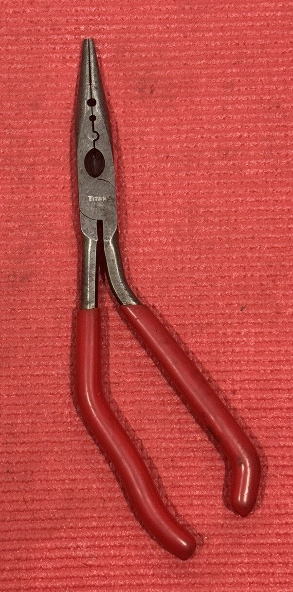 Titan Tools 11400 9" Pistol Grip Needle Nose Pliers/Crimper