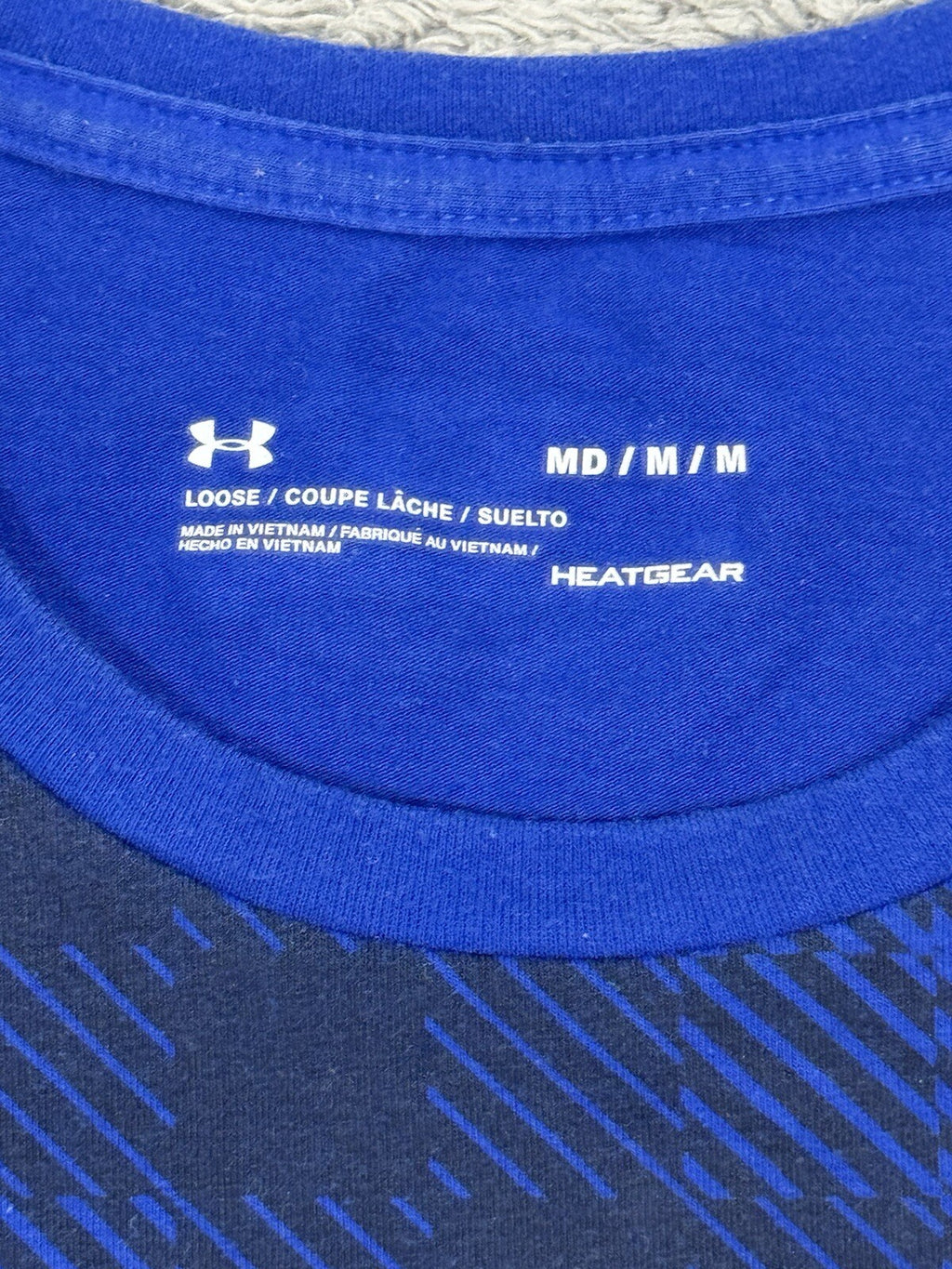 Under Armour Men's Size Medium T-Shirt Take Over the Game 30 Blue Crew Neck
