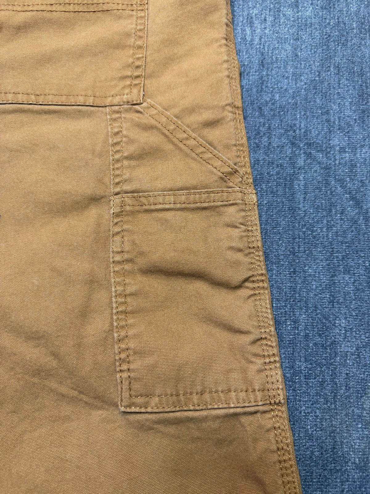 Coleman Work Pants Men's 34X32 Brown Straight Leg Cargo Pockets Pull-On Casual