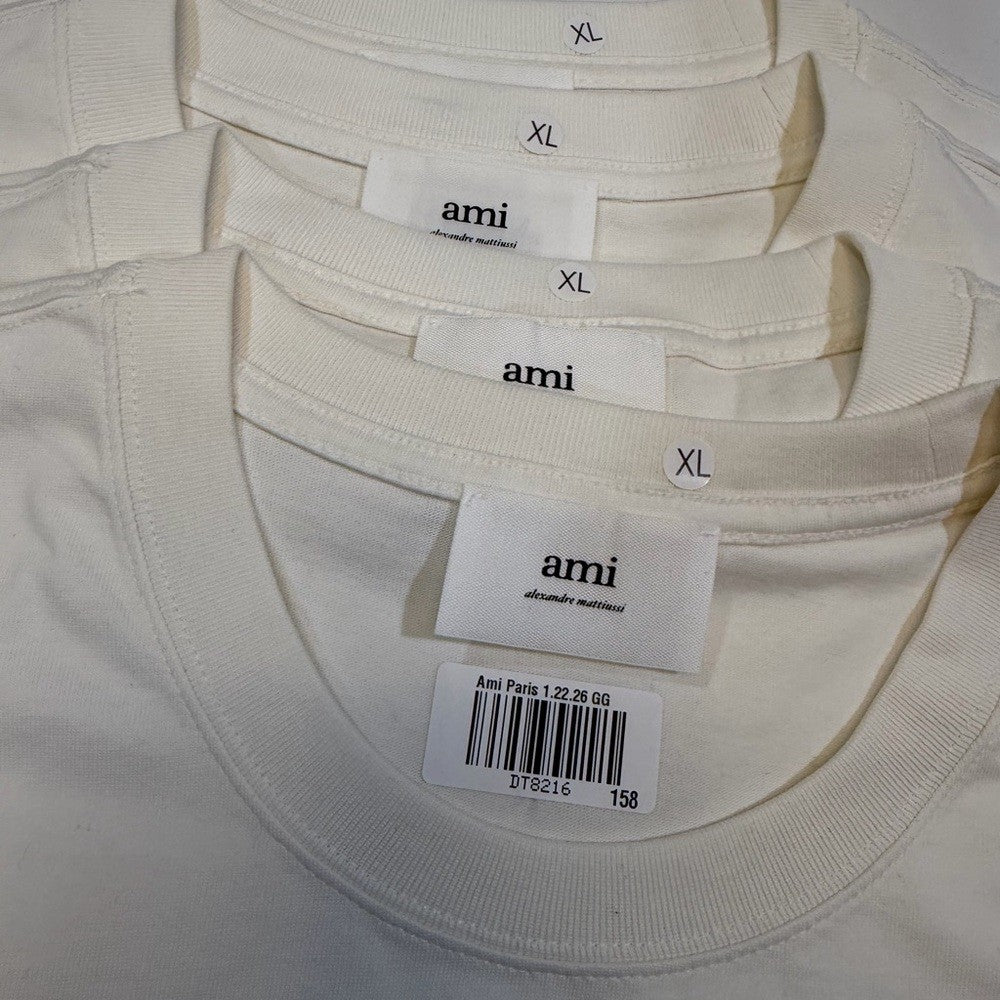 Ami Paris Off-white Shirt short sleeve NEW