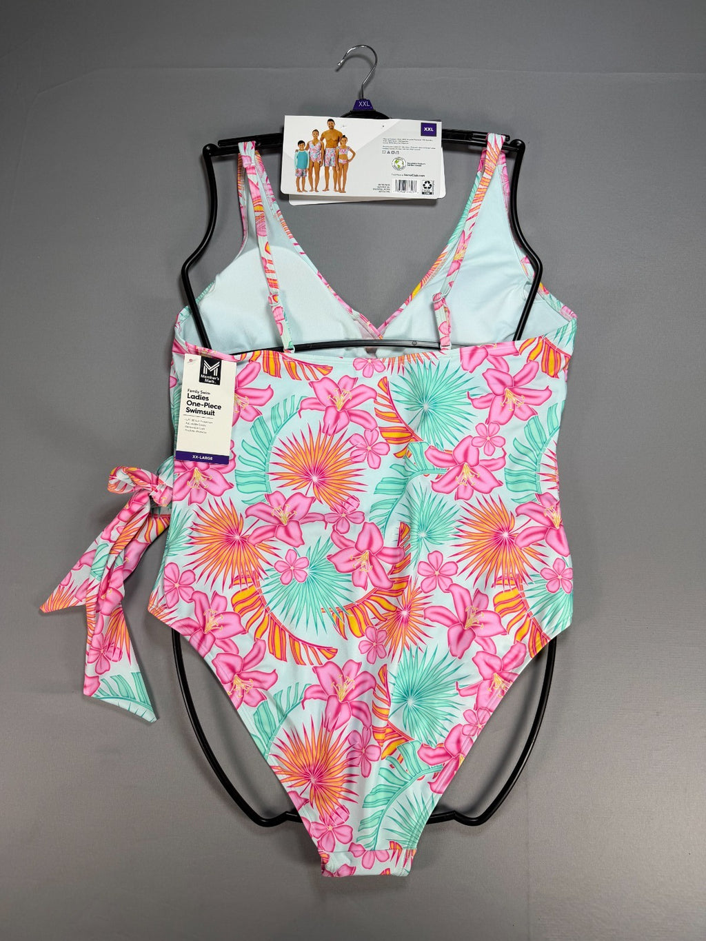 Member's Mark Adjustable Strap One-Piece Swimsuit Women's 2XL Multicolor Floral