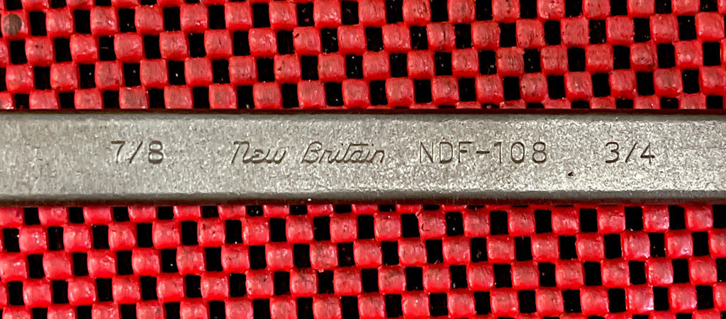 NEW BRITAIN NDF-108 7/8 and 3/4 INCH 12 POINT END OFFSET WRENCH MADE IN USA M9