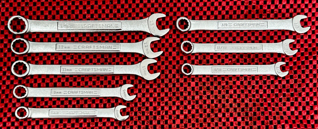 CRAFTSMAN NEW LOT OF 8 METRIC SAE COMBINATION WRENCHES LOT OF 8 NEW