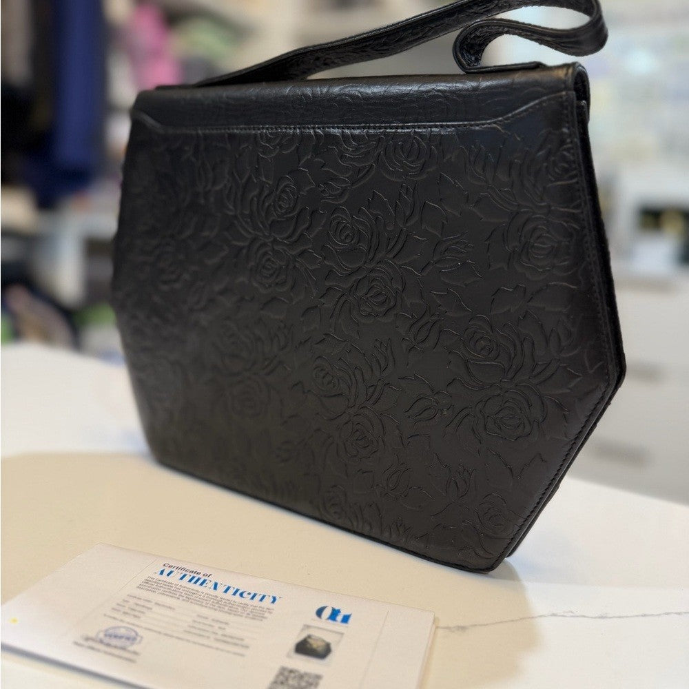 Valentino Black Embossed Women's Bag