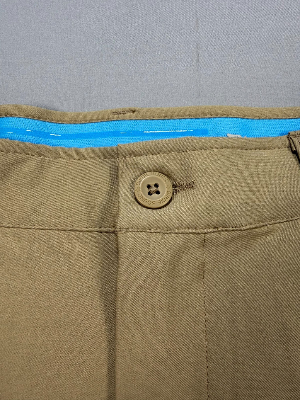 NWT Birdie Bound Straight Leg Pants Mens 34x32 Beige Flat Front Lightweight Golf