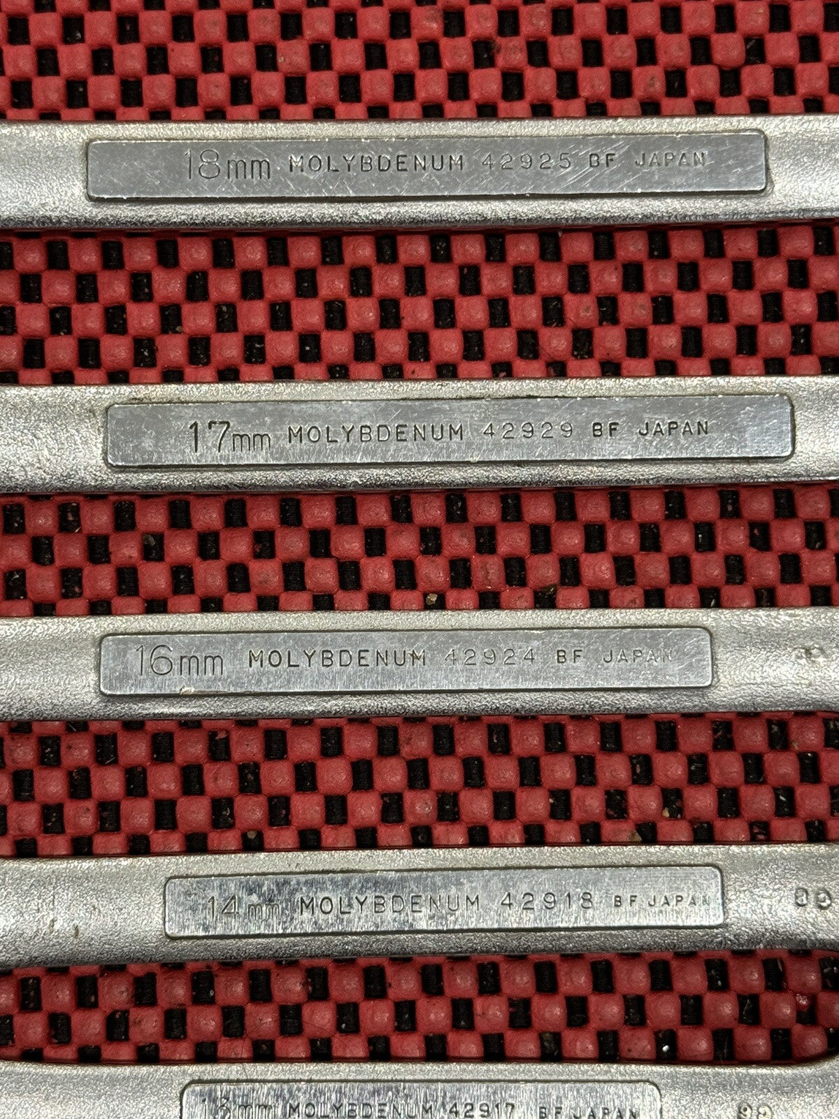 Vintage Craftsman Japan 9 Pc Combination Wrench Set 9-18mm Metric BF Molybdenum