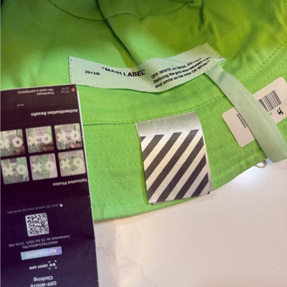Off-White Lime Green Bucket Hat - Special Edition