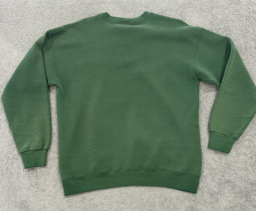 Lee VINTAGE Crewneck Men’s Size L Green Heavyweight Sweatshirt Embroidered 90s