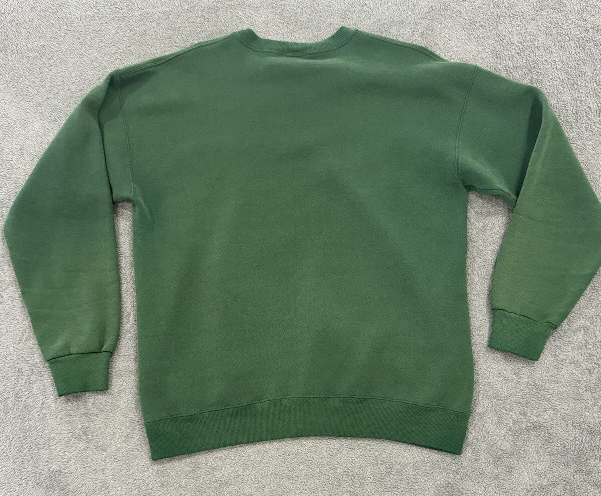 Lee VINTAGE Crewneck Men’s Size L Green Heavyweight Sweatshirt Embroidered 90s