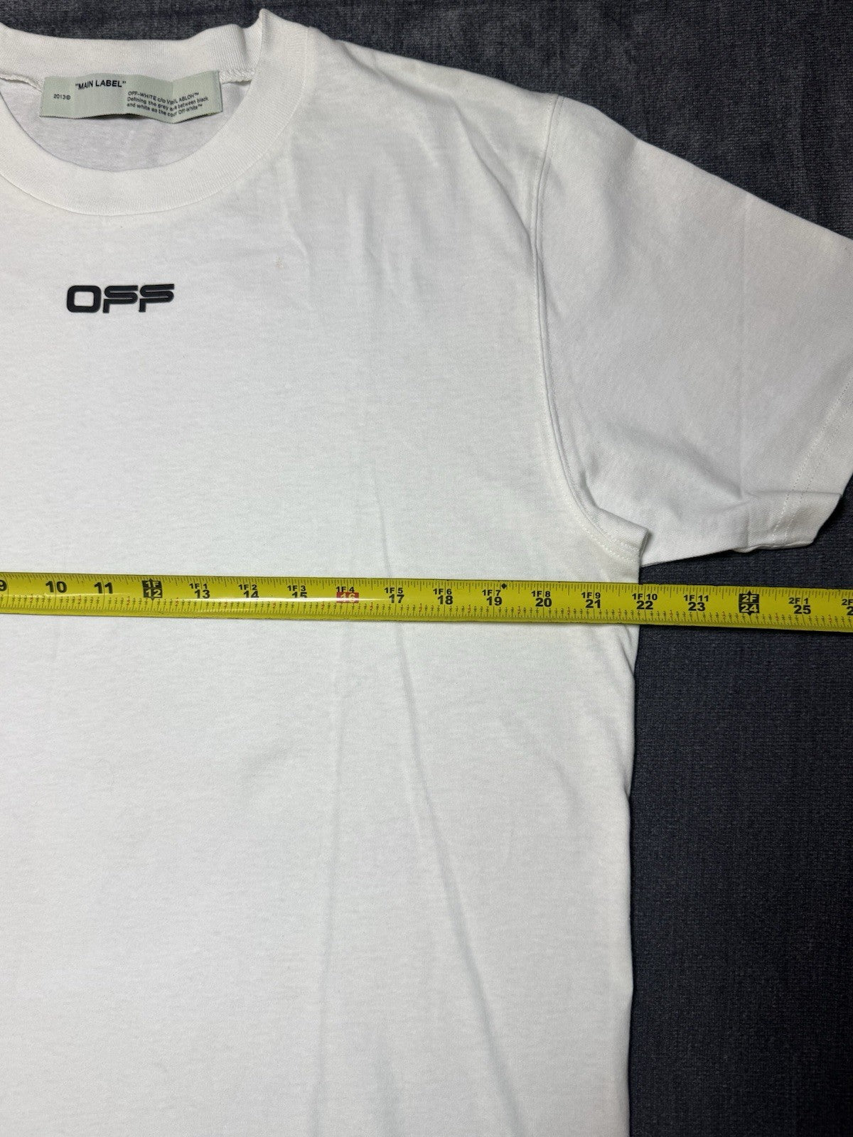 Off-White White Cotton Crew Neck Oversized Size Large NEW