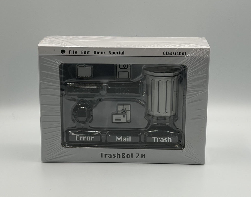 Trashbot 2.0 Stationery Set Retro Desk Organizer Classic Bot & Whiteboard NEW