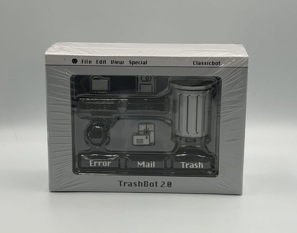 Trashbot 2.0 Stationery Set Retro Desk Organizer Classic Bot & Whiteboard NEW