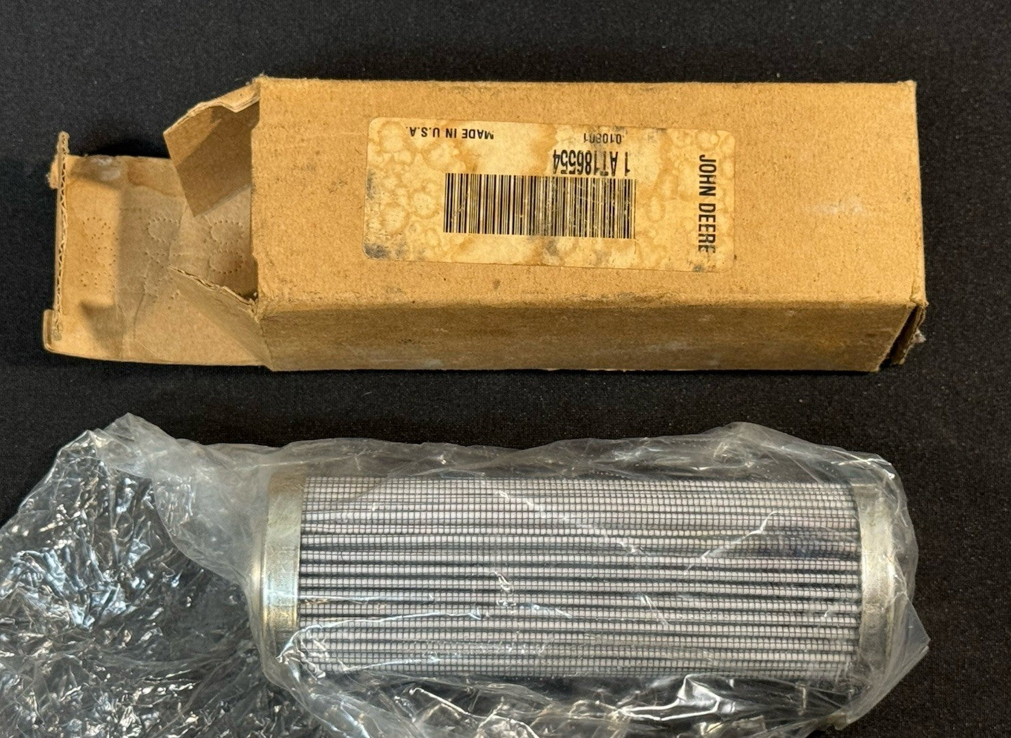 JOHN DEERE AT186554 Hydraulic Filter Element, Excavator Pilot NEW w/ OG BOX