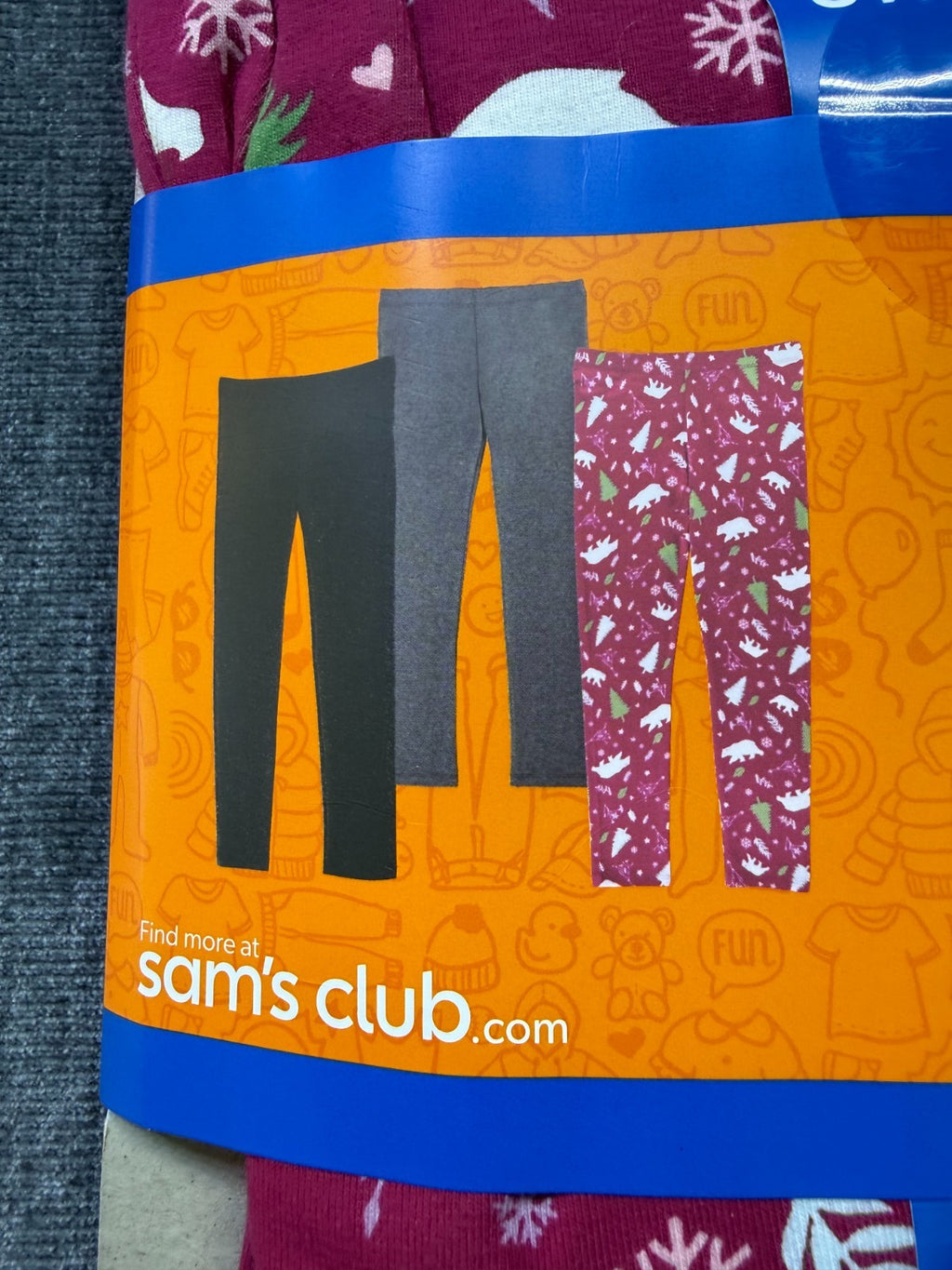 NWT Member's Mark My Favorite Leggings Girls 10/12 Multicolor Preppy - 3-Pack