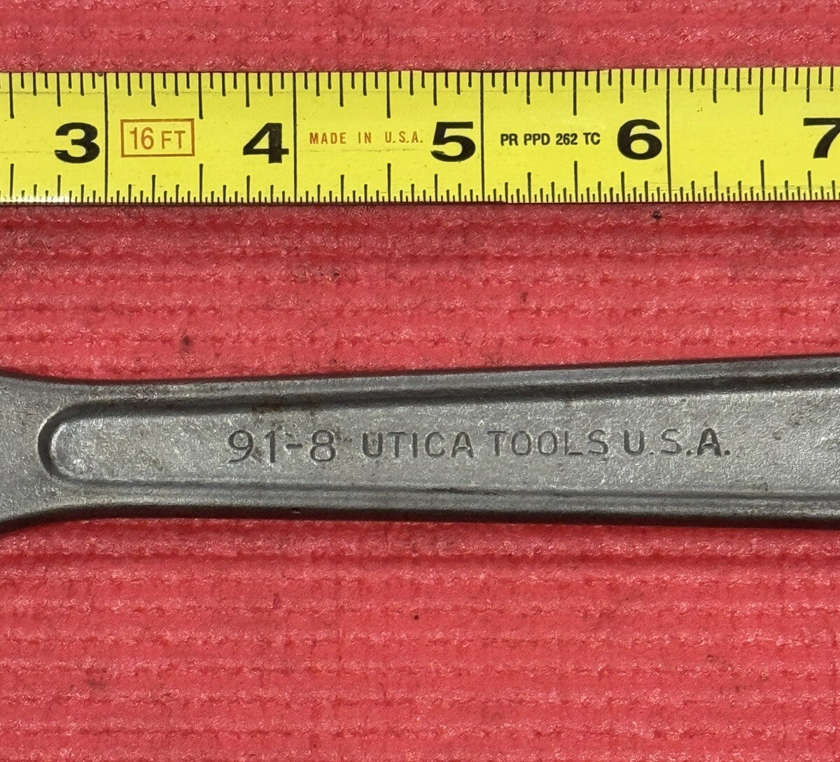 Vintage UTICA Tools 91-8  8" adjustable wrench Made in USA