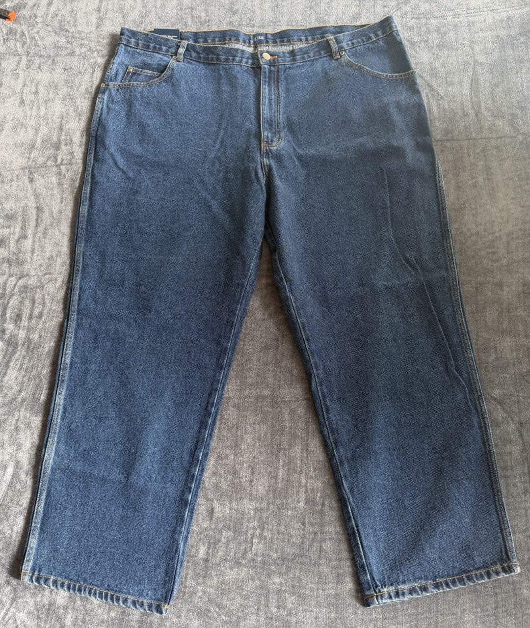Basic Editions Regular Fit Men’s 48W X 30L Denim Blue Dark Jeans Classic NWT