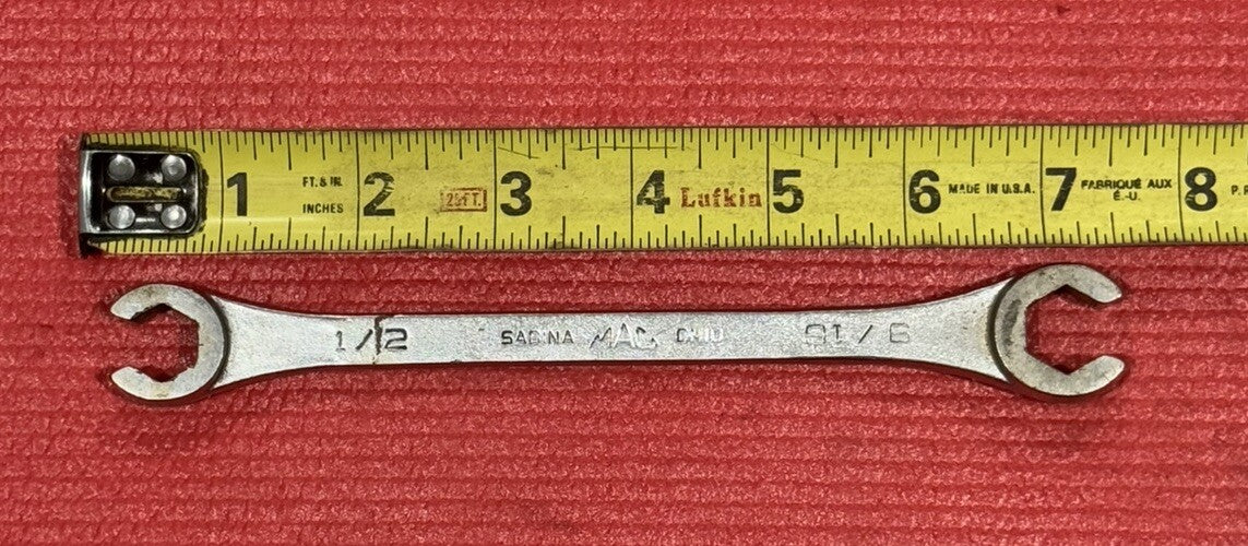 MAC Tools Sabina Ohio, OB1618, 1/2" x 9/16" Flare Nut / Line Wrench, 6 Point USA