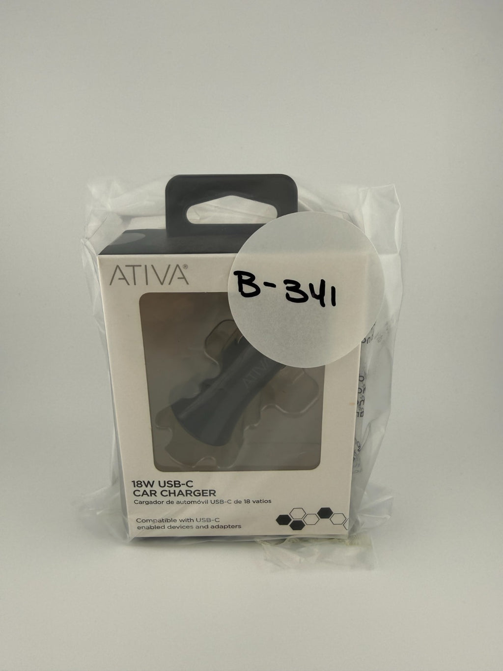 NEW Ativa 45867 Black 12V b18W USB-C Car Charger Fast Charging Adapter Universal