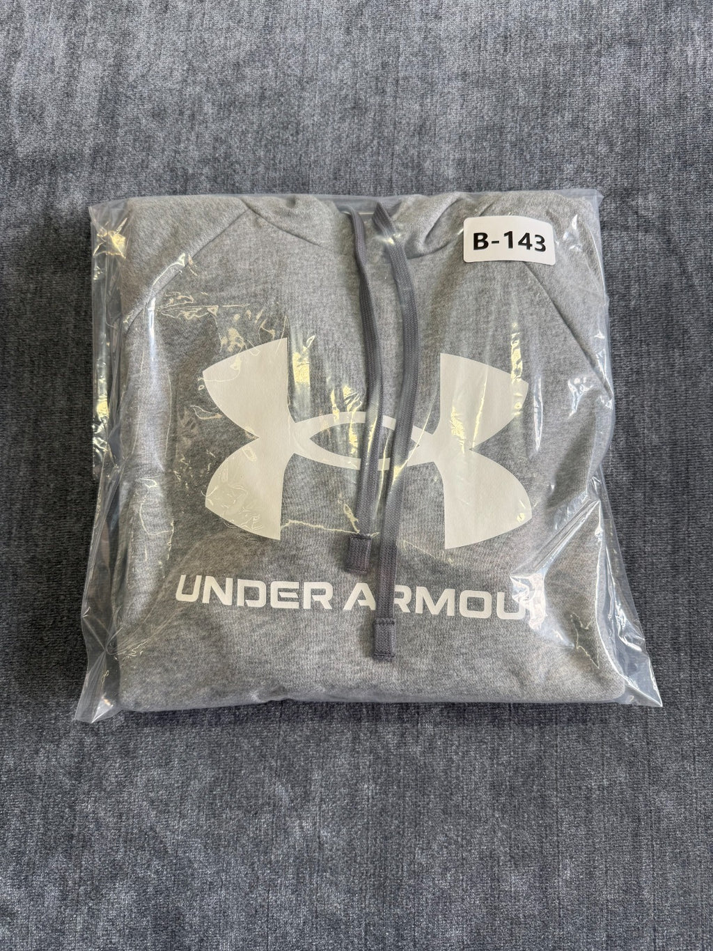 NWT Under Armour Rival Fleece Logo Hoodie Men's Small Gray Long Sleeve Pullover